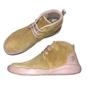 Uin Bilbao Mens Khaki Cow Suede Lace-up Boots